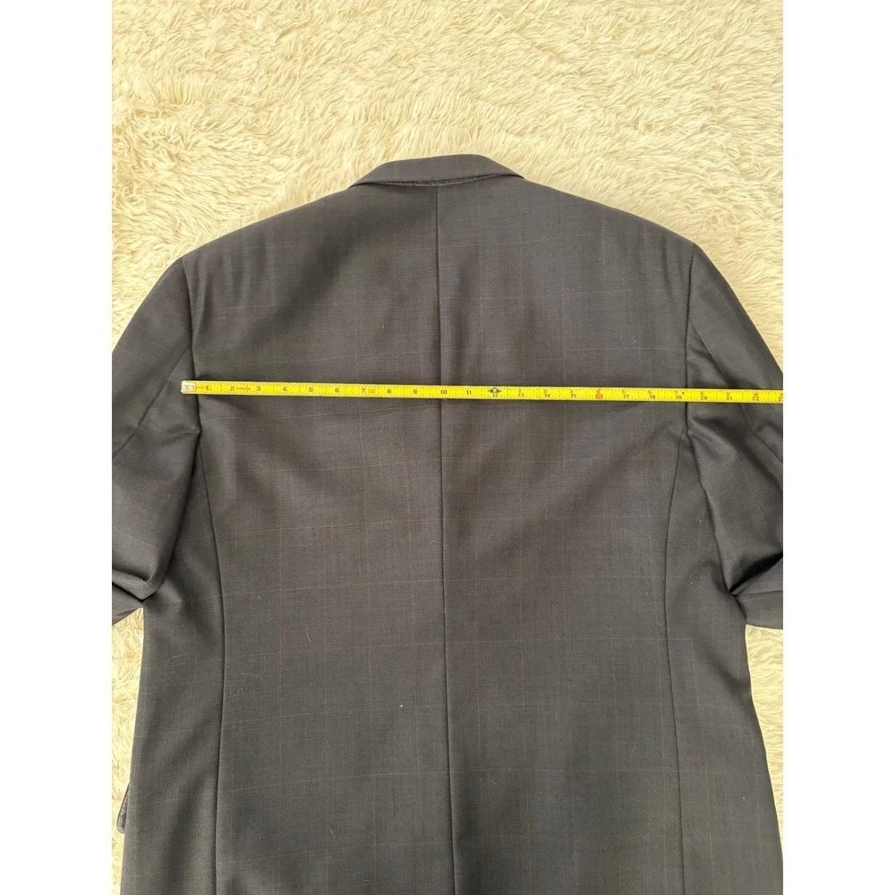 Alfani Mens‎ Suit Set, Jacket & Pants, Gray Plaid Pattern Formal Classic